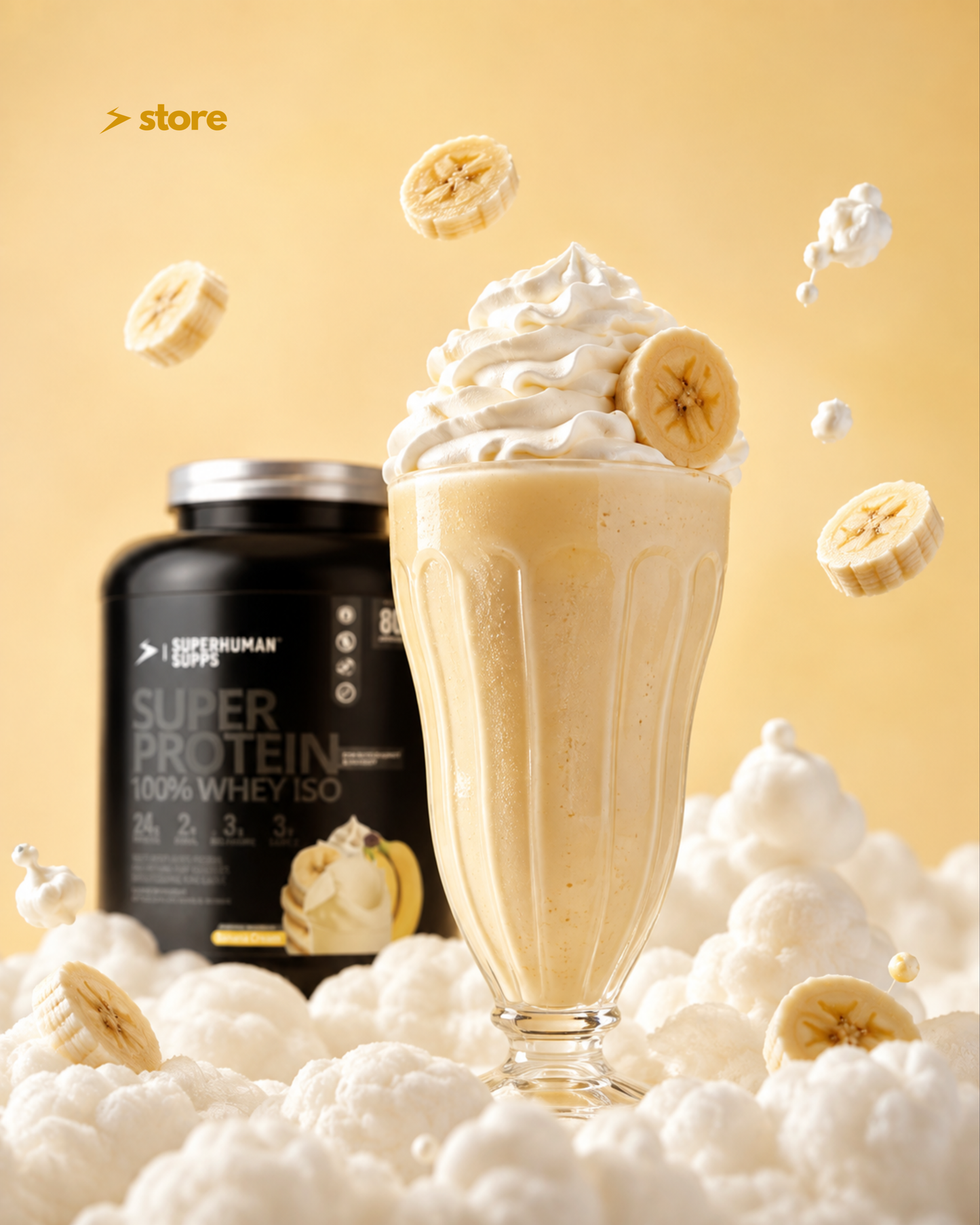Superprotein 100% Whey ISO | Banana Cream | 80 Servicios