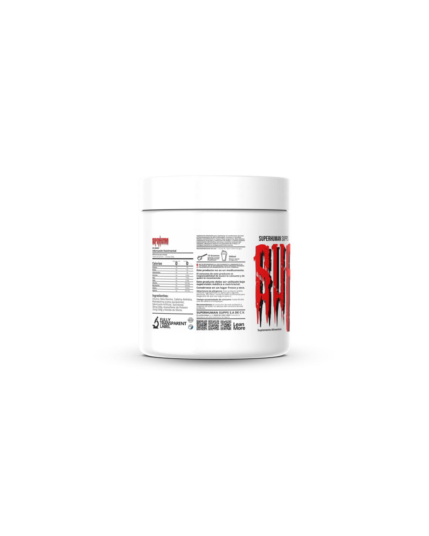 Superhuman® Pre-Workout | Wild Strawberries | 40 Servicios